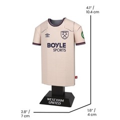West Ham Metal Football Shirt Personalised Hammers 2025/26 Away Kit Alloy Shirt