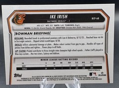 2026 Bowman Baseball Ike Irish Chrome Yellow Geometric Refractor /75 Orioles