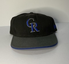 Colorado Rockies MLB New Era 59FIFTY Fitted Hat Cap 7 5/8 Black Blue Gray Brim