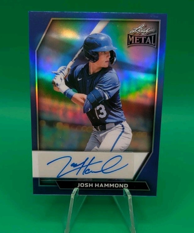 Josh Hammond 2026 Leaf Metal Baseball Blue RC Auto /5 Kansas City Royals