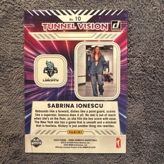 2025 Panini Donruss WNBA – Tunnel Vision Sabrina Ionescu #10 Press Proof