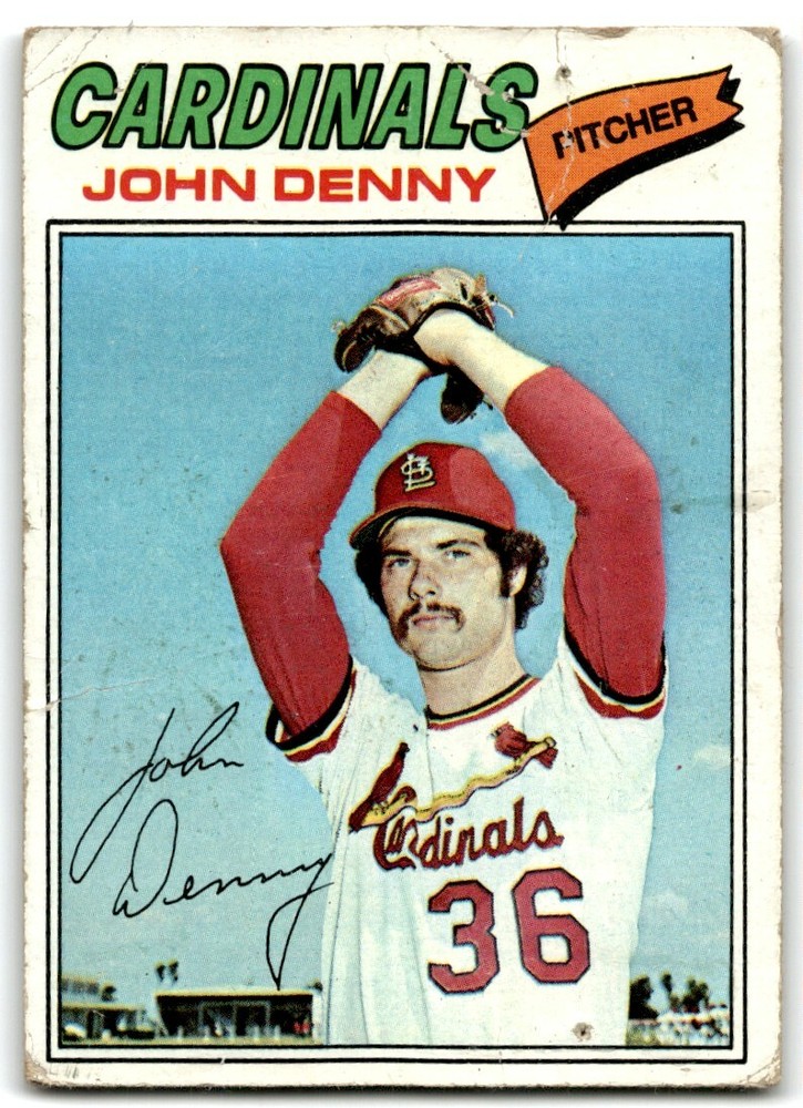 1977 TOPPS JOHN DENNY ST. LOUIS CARDINALS #541