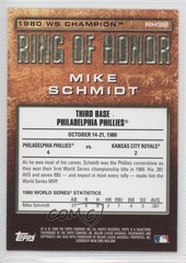 2009 Topps Ring of Honor Mike Schmidt #RH32 HOF 1md