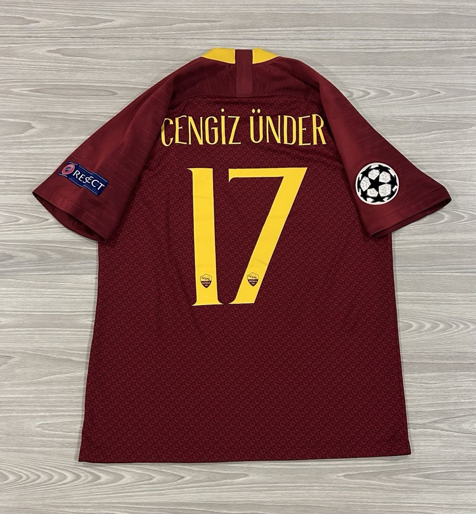 Nike 2018/19 AS Roma Cengiz Ünder #17 Soccer Jersey 919020-677 Men’s Size Medium