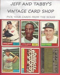 1961 TOPPS BASEBALL 159 TO 584 / SEE DROP DOWN MENU FOR CARD YOU WILL RECEIVE