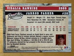 2009 Grandstand Visalia Rawhide #NNO Jarrod Parker Mint Rare