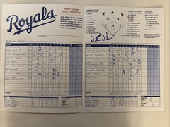 Willie Wilson signed scorecard – 2026 Easter game – Royals vs Brewers