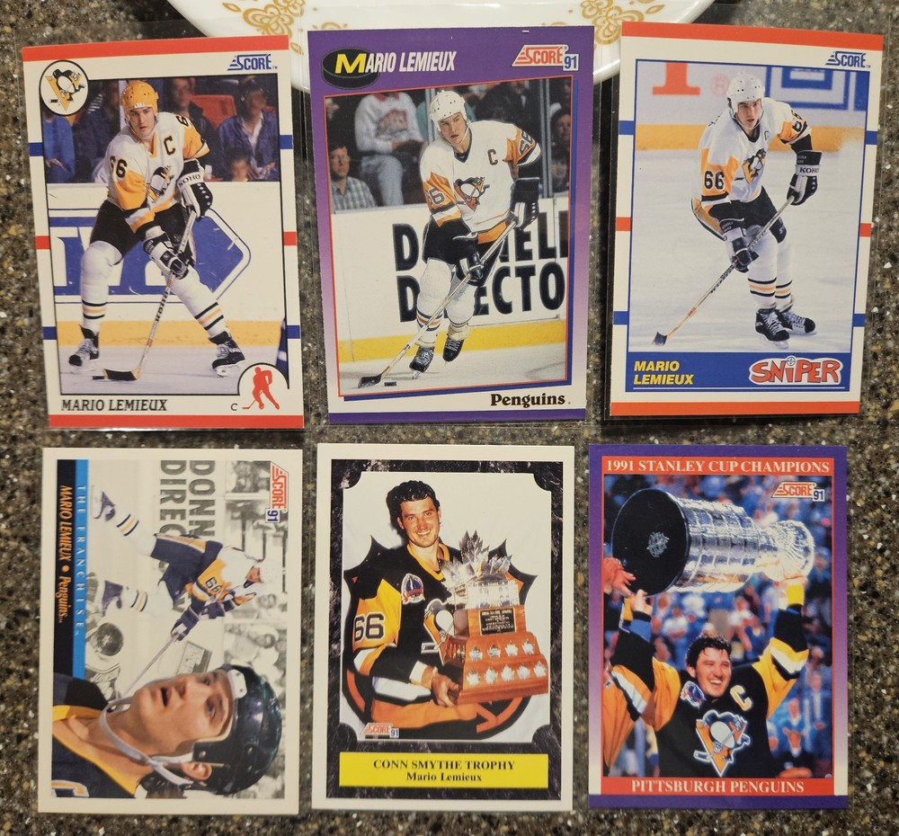 1990-91 1991-92 Score Mario Lemieux 6 Card Lot! No Dups!