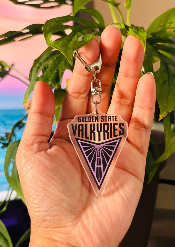 WNBA Golden State Valkyries Logo Acrylic Keychain Basketball