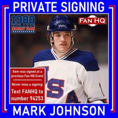 Mark Johnson Autographed Team USA 8×10 B&W Photo Miracle On Ice 1980 Beckett