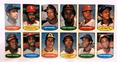 1974 Topps Stamps Complete Panel Frank Robinson Al Kaline & Jim Palmer –