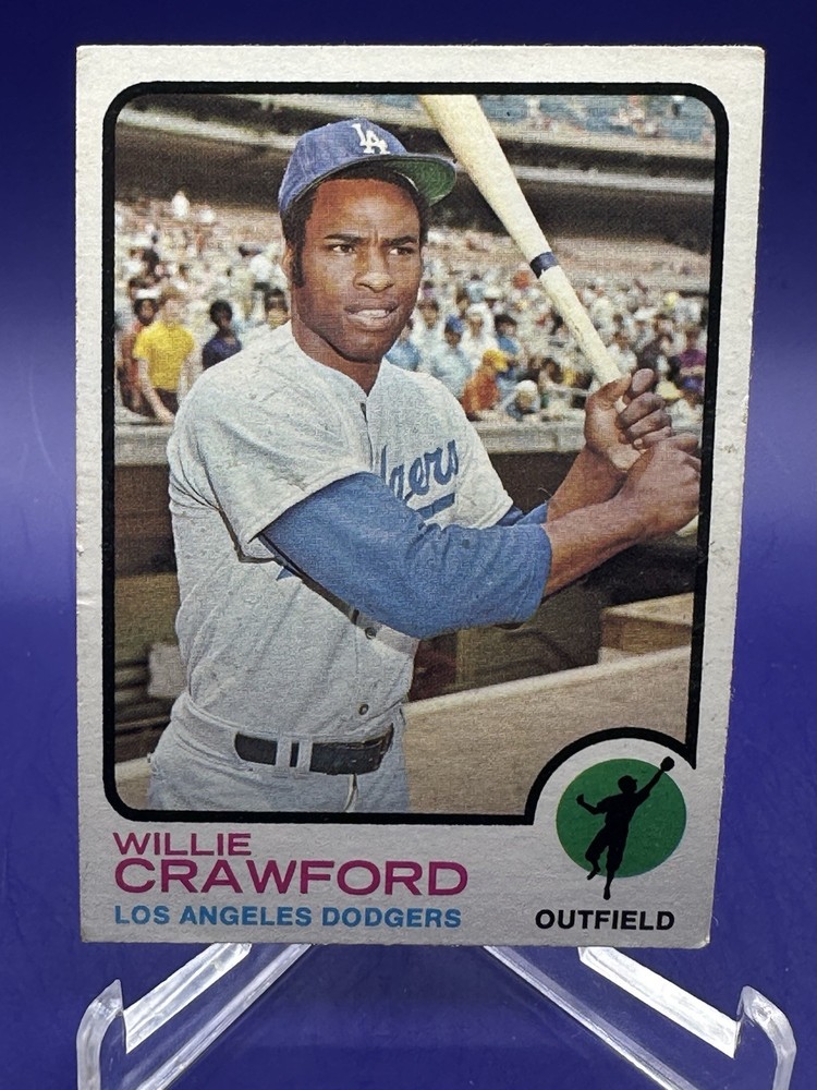 WILLIE CRAWFORD 1973 Topps #639 – EX – Dodgers