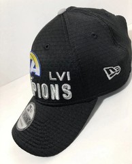 New Era Black LA Rams Super Bowl LVI Champions 9FORTY Snapback Adjustable Hat