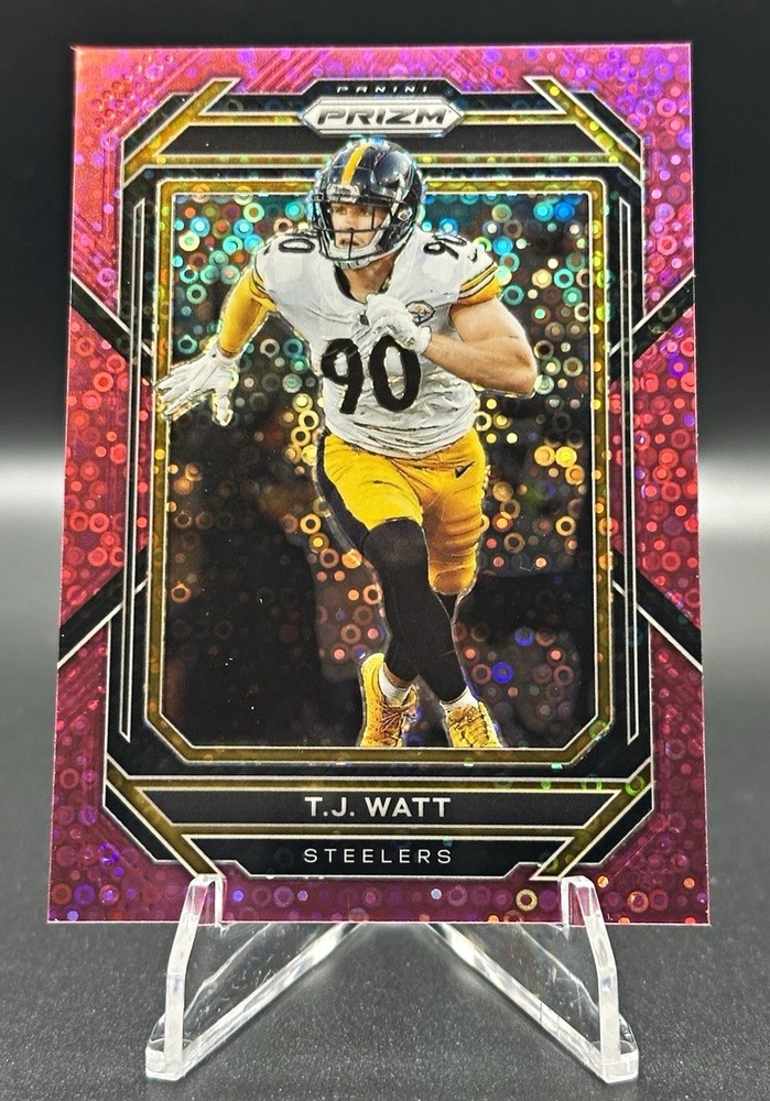 Panini 2022 Prizm T.J. Watt Pink Disco /15 *** Book End***