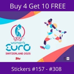 TOPPS UEFA Women&rsquo;s Euro 2025 Sticker Collection #157 – #308