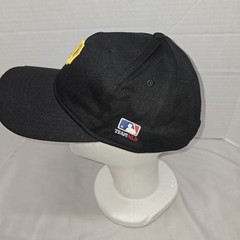 Pittsburgh Pirates Hat Adult Black and Yellow Team MLB Outdoor Cap Adj Strapback