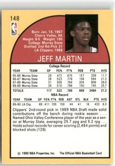 Jeff Martin 1990-91 Hoops #148 NM
