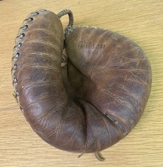 1950’s Wilson A2540 Les Moss Baseball Catchers Mitt Glove St. Louis Browns USA