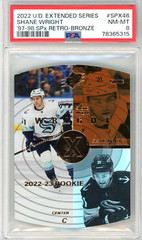 Shane Wright RC 2022-23 &rsquo;97-98 SPx Retro-Bronze #SPX46 /250 PSA 8 Pop Count 1