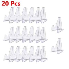 20 Pcs Pokemon Clear Display Stands Coins Clip Hook Bracket Mini Plastic Acrylic