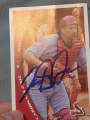 Mike DiFelice SIGNED 2002 St. Louis Cardinals Police Safety Card AUTOGRAPH