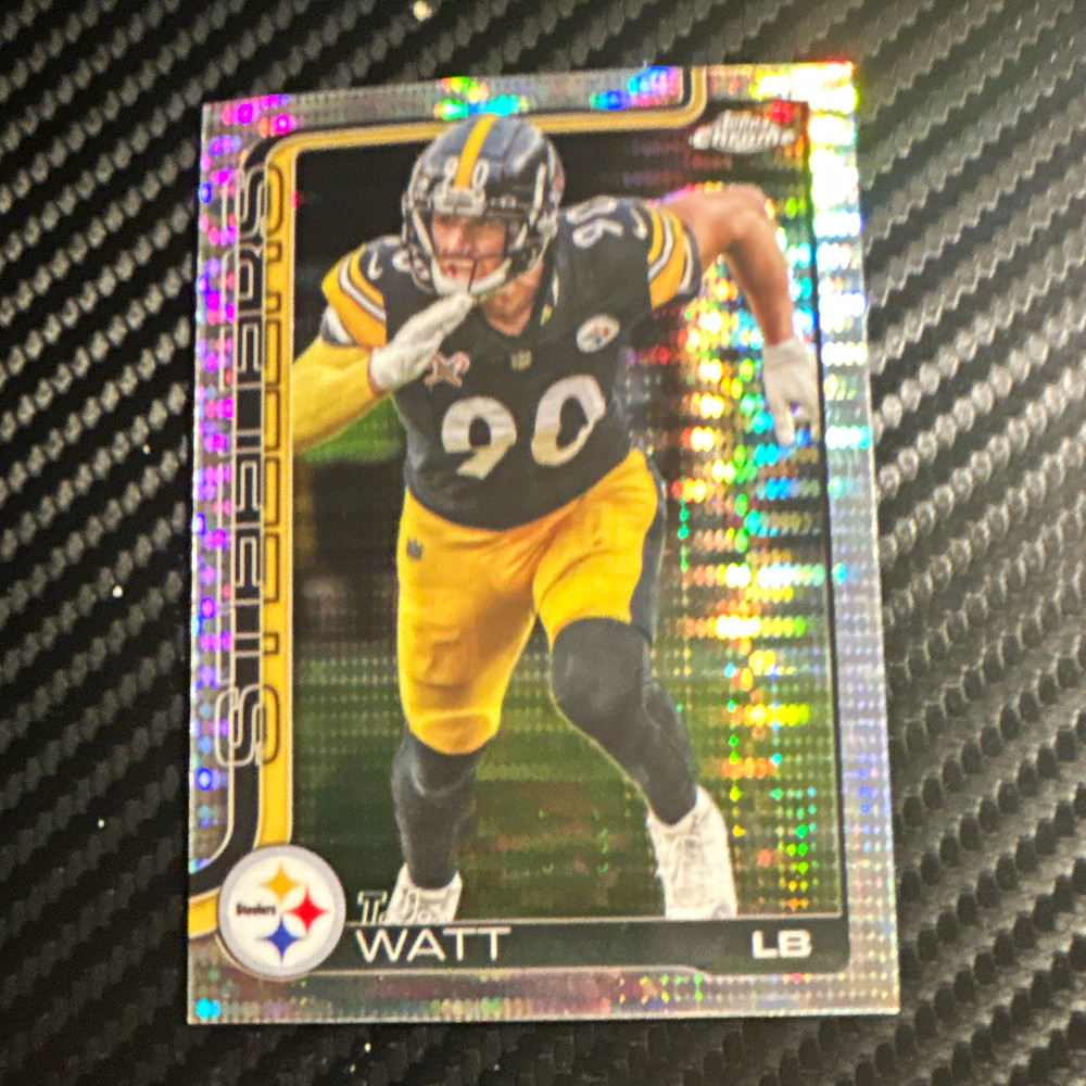 Topps Chrome 2025 T.J. Watt #258 Pittsburgh Steelers NFL prism refractor