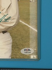 PSA/DNA Jim Catfish Hunter AUTOGRAPHED GREEN INK PHOTO COLOR MATCH OAKLAND A&rsquo;s