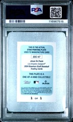 2024 BOWMAN DRAFT CHROME-CYAN PLATE 1/1 #BDC47 JOSUE DE PAULA 1/1 PSA AUTHENTIC