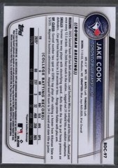 2025 Bowman Draft Sapphire Edition #BDC-97 Jake Cook Chrome Mojo Refractor