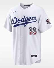 LA Dodgers Yoshinobu Yamamoto #18 USA 250 White Stitched Jersey Men