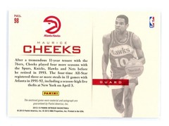 2012-13 Panini Intrigue Maurice Cheeks Game Used Jersey Patch Auto /99 HOF