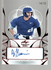 2024 Leaf Trinity Clear Red Autograph #BA-AJG A. J. Gracia 14/15
