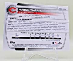 2025 Bowman Draft Chrome Aaron Watson #BDC-193