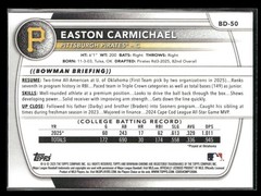 2025 Bowman Draft Easton Carmichael BD-50 Pittsburgh Pirates