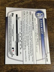 AIDAN WEST 2025 Bowman Draft #CPA-AWE 1st Silver Refractor Auto /499