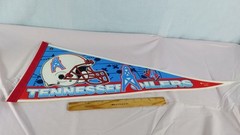 Houston Oilers/Tenn Titans NFL Football 1997 Pennant Banner Flag Vintage 30×11.5