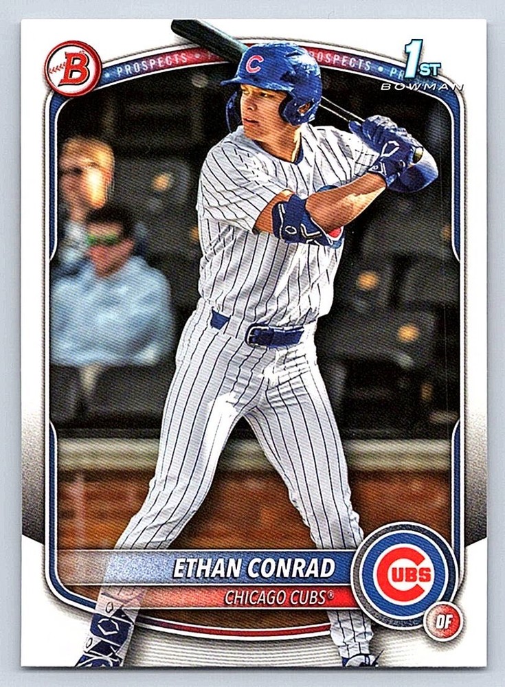 ETHAN CONRAD CUBS RC 1st card 2025 BOWMAN DRAFT #BD-17