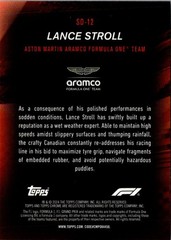 2024 Topps Chrome Formula 1 #SD-12 Lance Stroll Speed Demons