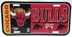 VTG Chicago Bulls License Plates 1990s Michael Jordan Era 12&Prime;x6&Prime; Plastic Novelty