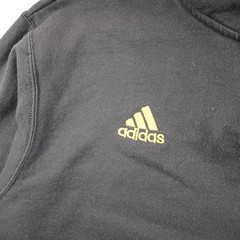 UCLA Bruins Adidas Quarter Zip Pullover Sweatshirt Mens M Black Gold Script