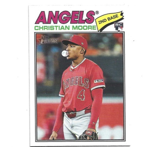 2026 Topps Heritage Los Angeles Angels Christian Moore Rookie card