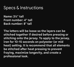 Chicago White Sox Home Custom Name and Number Lettering Kit for White Sox Jersey