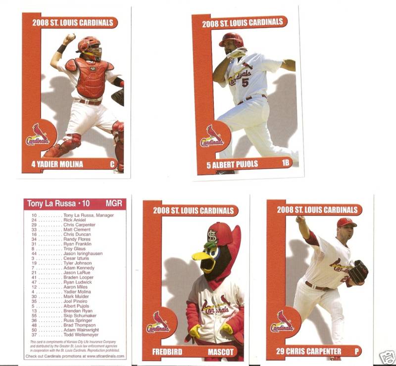 2008 STL CARDINALS TEAM SET. POLICE, SAFETY SET