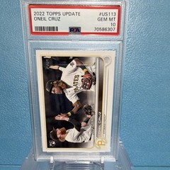 Oneil Cruz Topps 2022 Update Series Rookie Debut #US113 PSA 10 Pirates RC