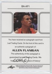 2021-22 Leaf Memories 1990 Base Purple 10/20 Allen Flanigan #BA-AF1 Auto 0ot5