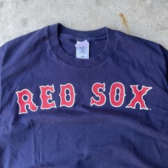 Fruit of the Loom Boston Red Sox Mo Vaughn #42 MLB Blue Shirt Men’s Size L