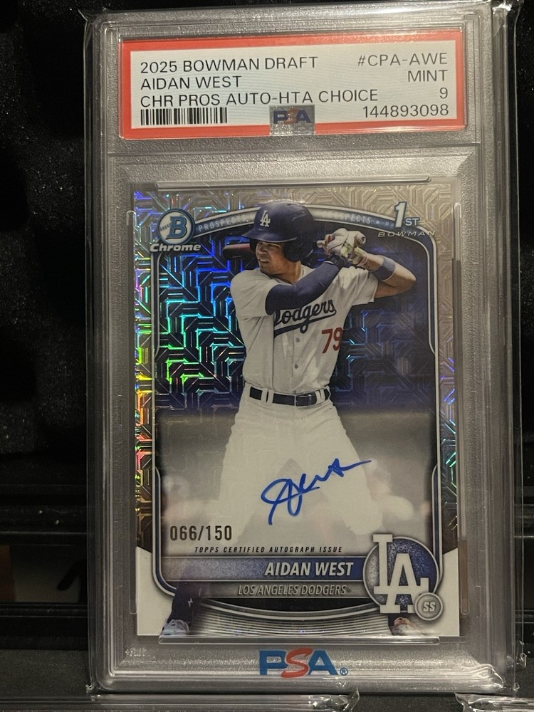 Aidan west 2025 Bowman Draft HTA CHOICE MEGA PSA 9 066/150