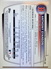 2025 Bowman Chrome Draft Prospect Auto Anthony Eyanson Refractor /499 Red Sox