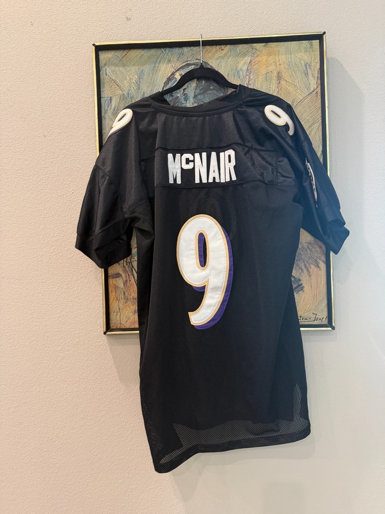VTG Steve McNair Baltimore Ravens #9 Black Reebok NFL Jersey Size 48/XL