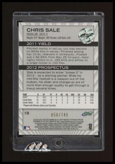 2011 eTopps #18 Chris Sale Rookie RC, Numbered to 749, In-Hand